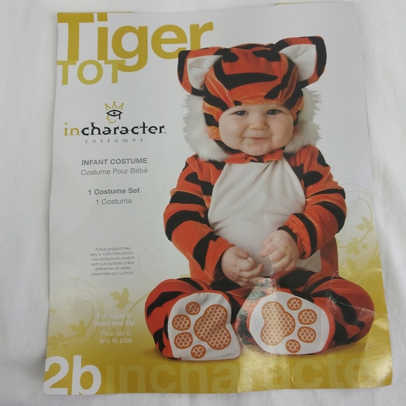 In Character Tiger Tot Halloween Costume Size Infant Jumpsuit /Hood - Picture 12 of 12